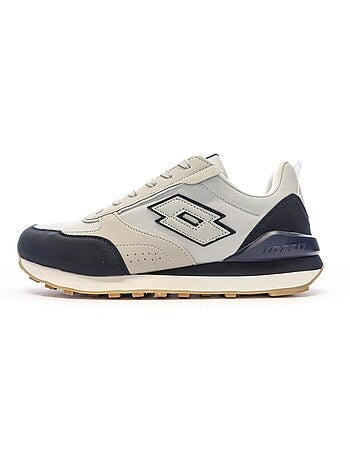 Lotto twenty 5 beige/grijze heren sneakers