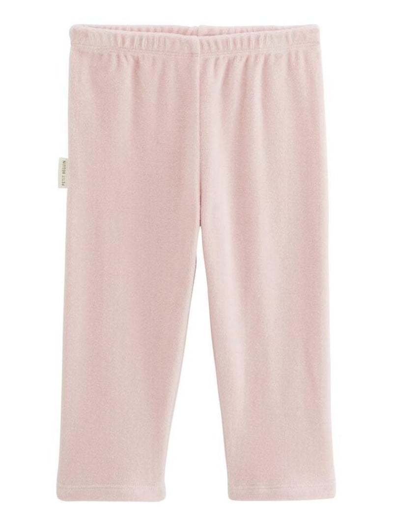 Louisa tweedelige kinderpyjama in ecru fluweel Ecru - Kiabi