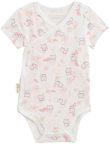 Louison 2-pack babyrompertjes met korte mouwen en overslagopening