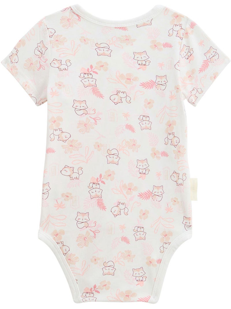 Louison 2-pack babyrompertjes met korte mouwen en overslagopening Roze - Kiabi