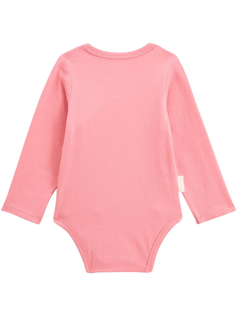 Louison 5-pack babyrompertjes met lange mouwen en overslagopening Roze - Kiabi