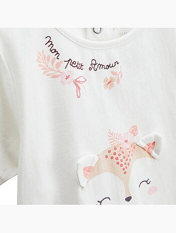 Louison baby set: t-shirt en short van katoenen gaas.
