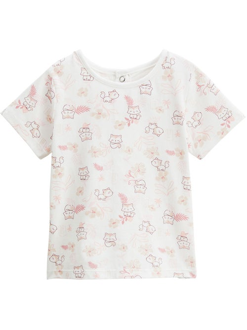 Louison babyoveralls en katoenen gaas T-shirt set - Kiabi