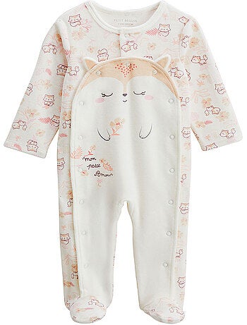 Louison babypyjama van fluweel met brugopening