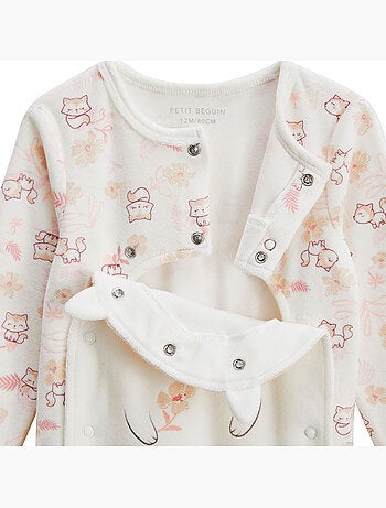 Louison babypyjama van fluweel met brugopening