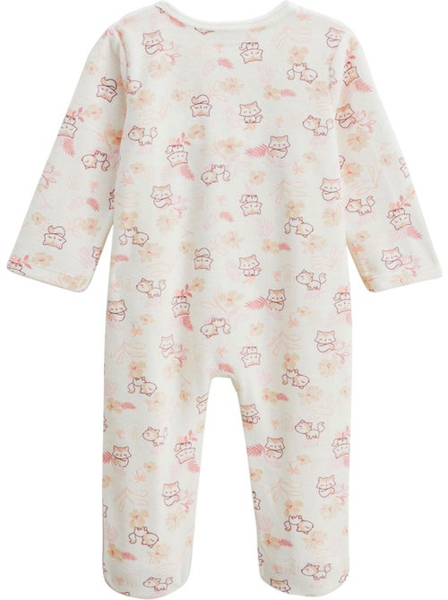 Louison babypyjama van fluweel met brugopening - Kiabi