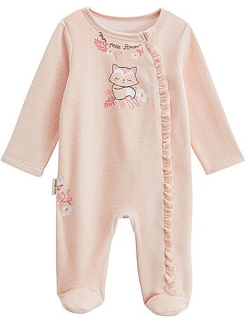 Louison babyvelours pyjama met ritssluiting
