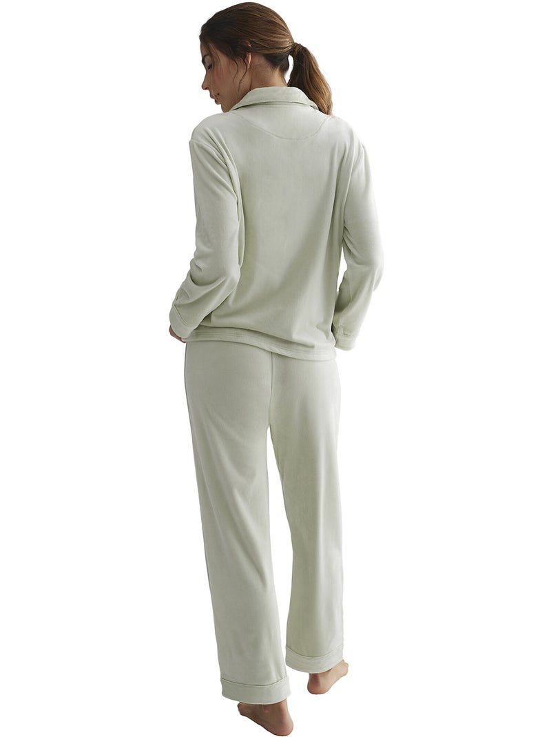 Loungewear en pyjama's voor binnen broeken shirt polar soft Groen - Kiabi