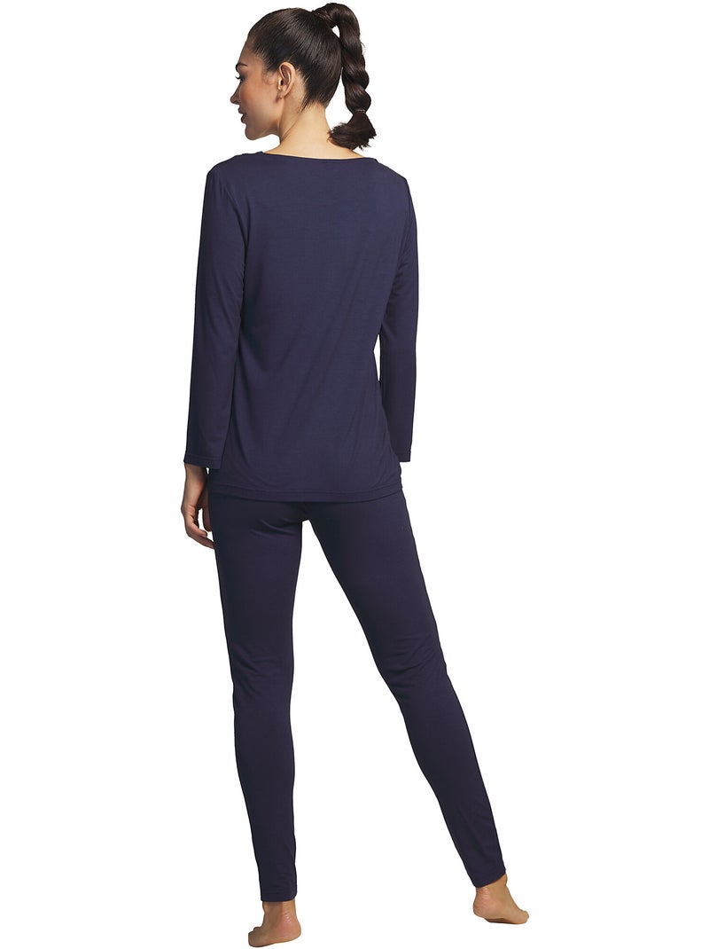 Loungewear en pyjama's voor binnen leggings top vainica Marineblauw - Kiabi