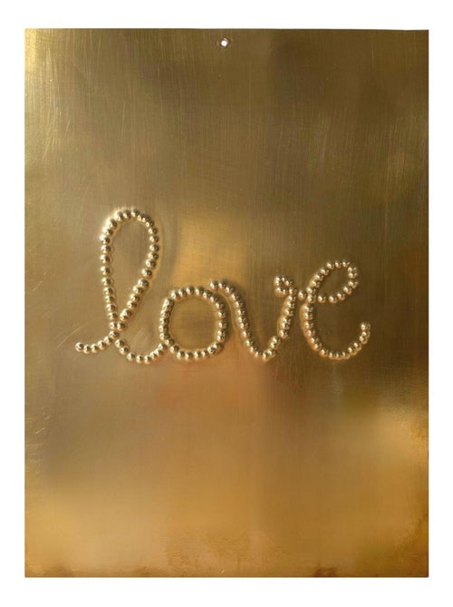 Love wanddecoratie van gehamerd messing - Kiabi Love wanddecoratie van gehamerd messing - Kiabi