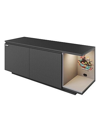 Lowboard met 2 deuren en vak met LED 'Roba' - Minecraft