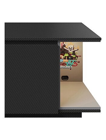 Lowboard met 2 deuren en vak met LED 'Roba' - Minecraft