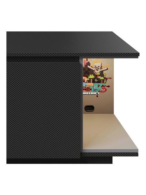 Lowboard met 2 deuren en vak met LED 'Roba' - Minecraft - Kiabi