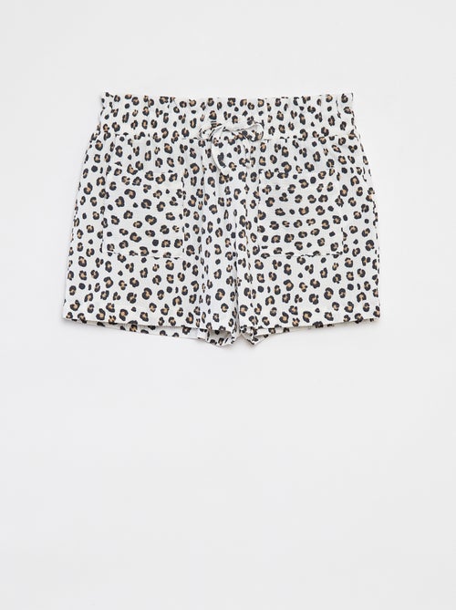 Luchtige short met wafeltextuur - Kiabi