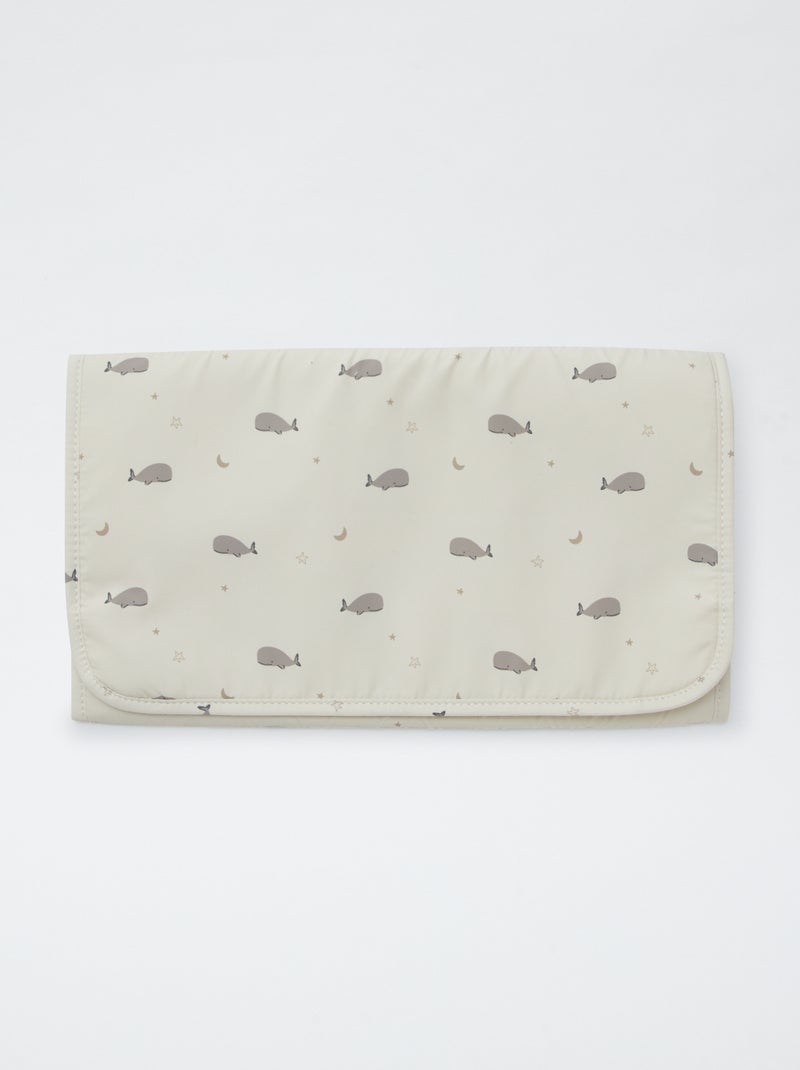 Luiertas met print en verschoonmatje BIEGE - Kiabi