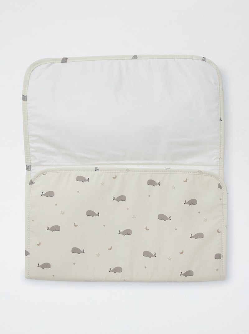 Luiertas met print en verschoonmatje BIEGE - Kiabi