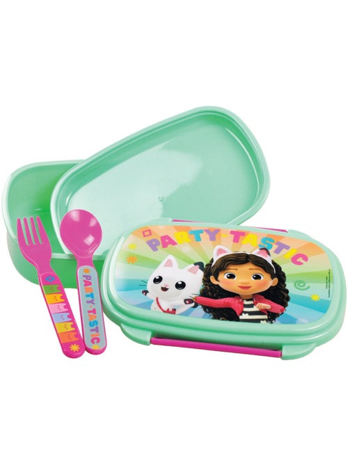 Lunchbox 'Gabby's poppenhuis' met bestek, PVC étanche - Kiabi