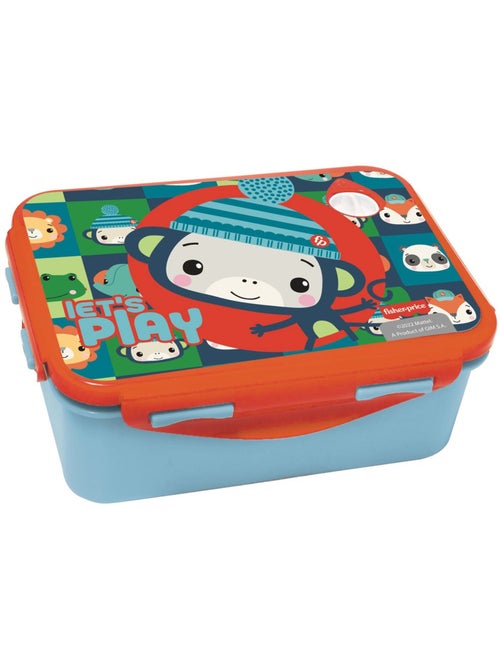 Lunchbox kinderen 17 cm met klep oranje - Singes - Fisher-Price - Kiabi