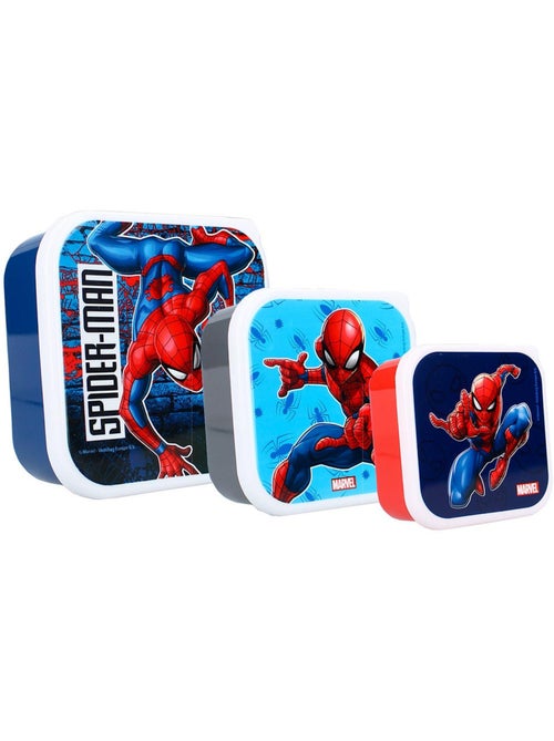 Lunchbox kinderen 3 en 1 van PVC Spider-Man – 3 vakken – Marvel - Kiabi