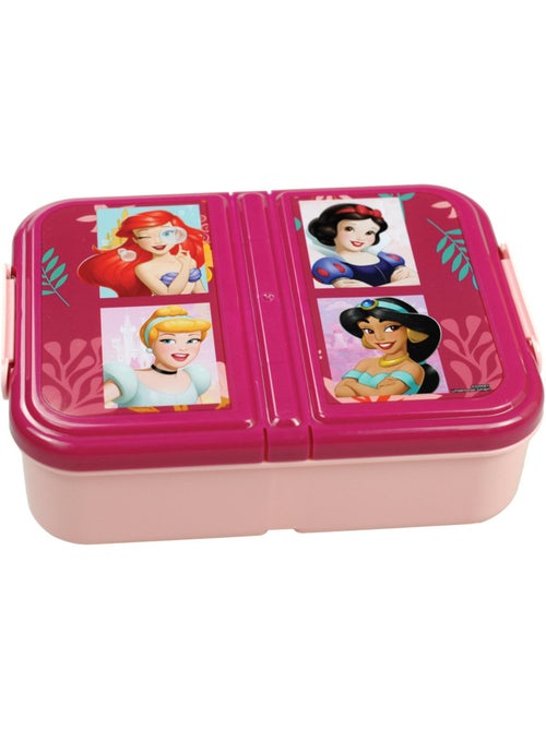 Lunchbox kinderen 'Disney Princess' 3 vakken 17 cm met klep - Kiabi