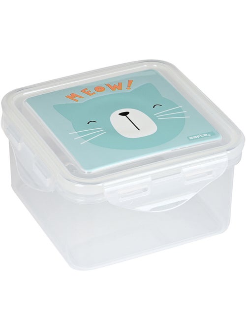 Lunchbox transparente 13 cm met afbeelding van kat 'MEOW!' SAFTA - Kiabi Lunchbox transparente 13 cm met afbeelding van kat 'MEOW!' SAFTA - Kiabi
