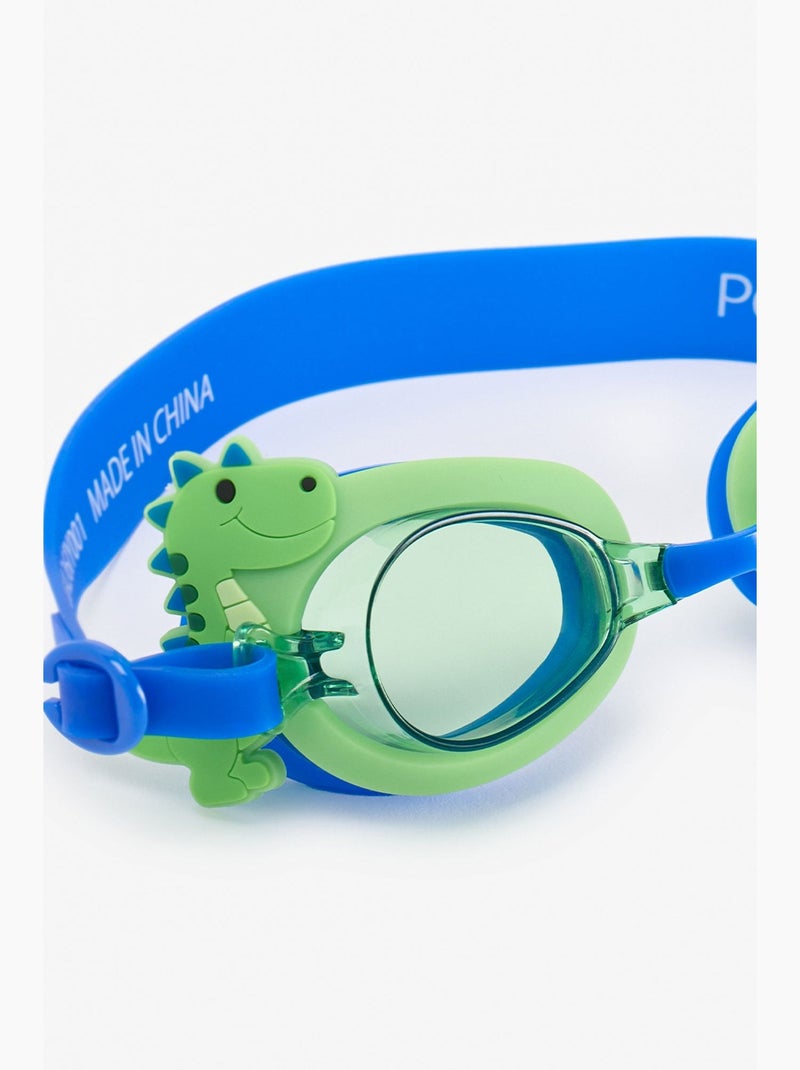 Lunettes de natation dino garçon penti Bleu Vert - Kiabi
