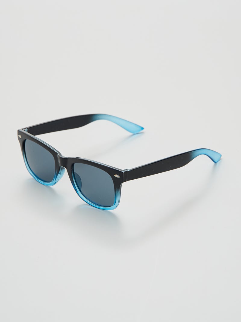 Lunettes de soleil effet dégradé bleu/noir - Kiabi