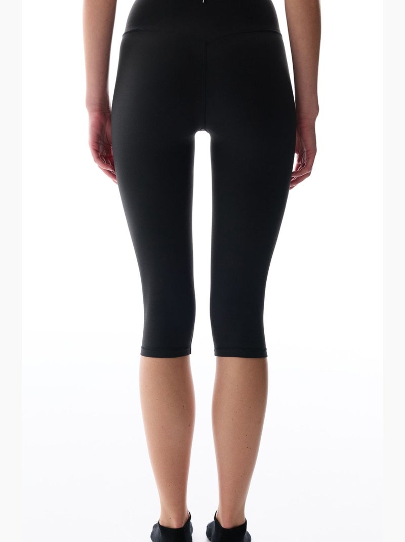 Lycra capri legging met lichte ondersteuning en hoge taille, light soft penti Zwart - Kiabi