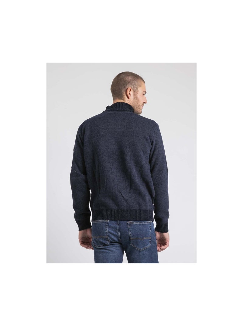 Lygale vest met ritssluiting en opstaande kraag Marineblauw - Kiabi