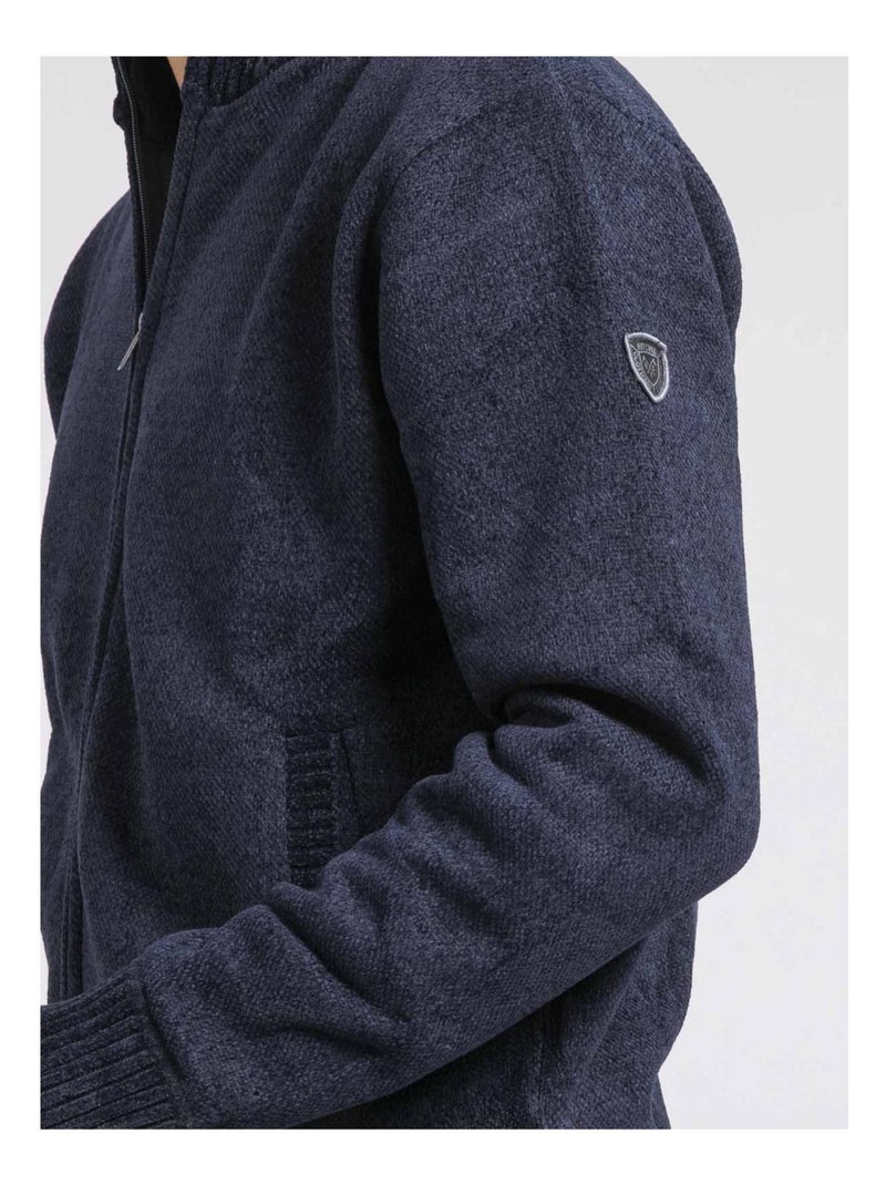 Lygale vest met ritssluiting en opstaande kraag Marineblauw - Kiabi