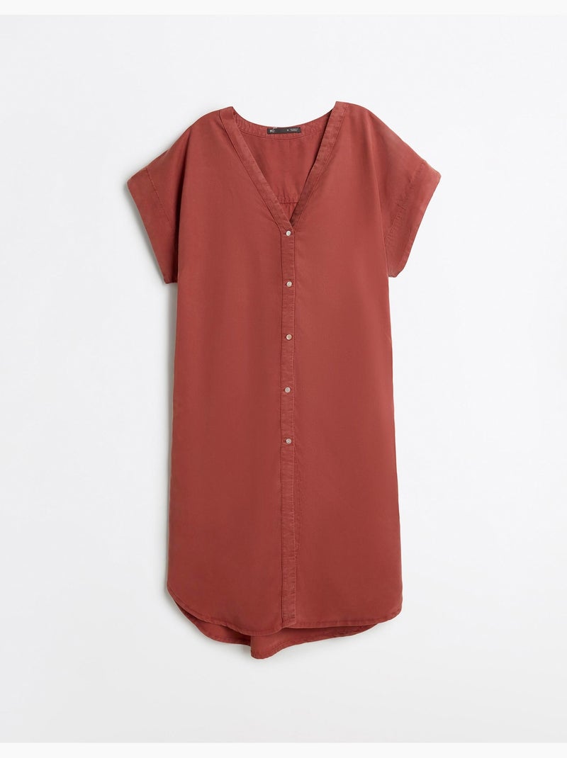 Lyocell-jurk, MO Fashion Oranje - Kiabi