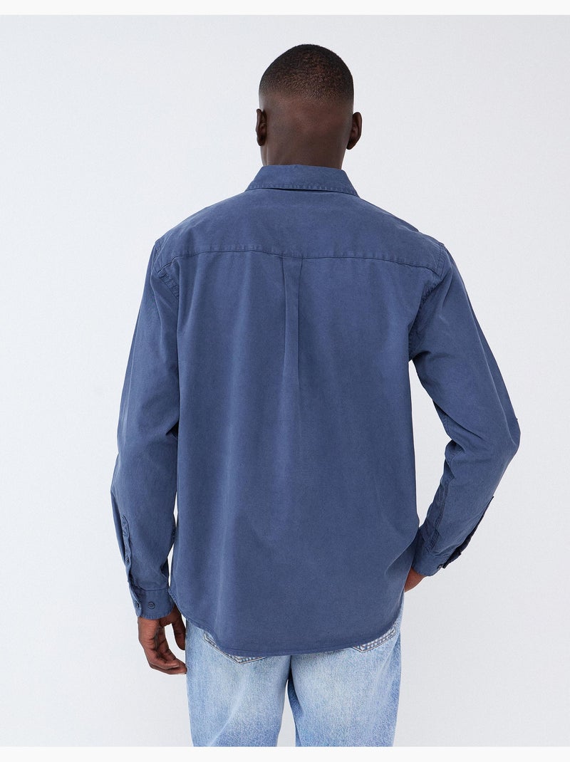 Lyocell-shirt, mo fashion Blauw - Kiabi