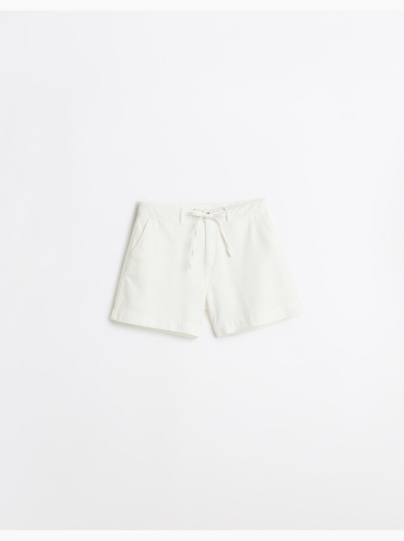 Lyocell shorts, mo fashion Blanc - Kiabi