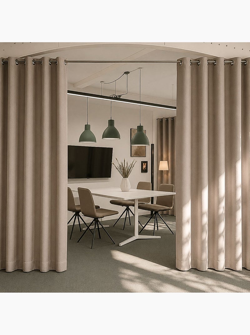 M1 brandvertragend verduisteringsgordijn Lichtbeige - Kiabi