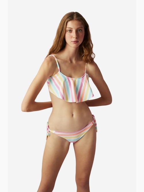 Macaron gestreepte brazilian bikinitop met strik penti - Kiabi Macaron gestreepte brazilian bikinitop met strik penti - Kiabi