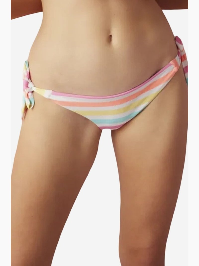 Macaron gestreepte brazilian bikinitop met strik penti Roze - Kiabi