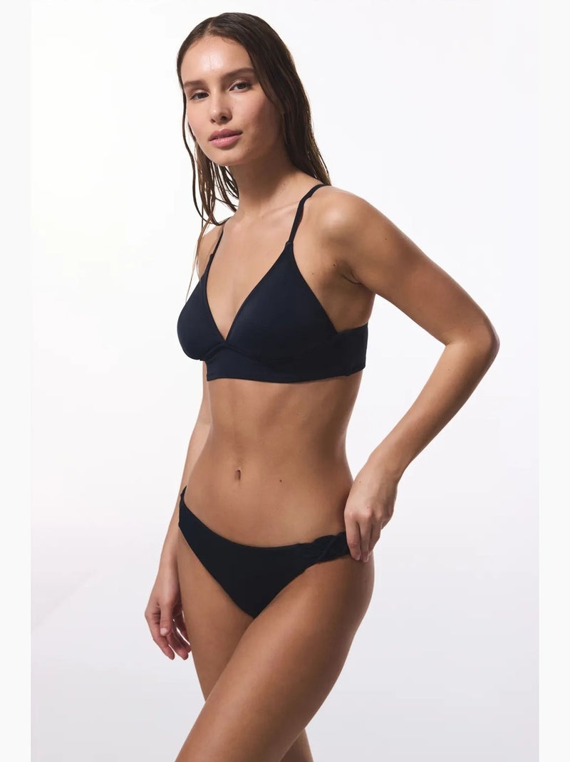 Macrame bikinibroekje met lage taille penti Zwart - Kiabi