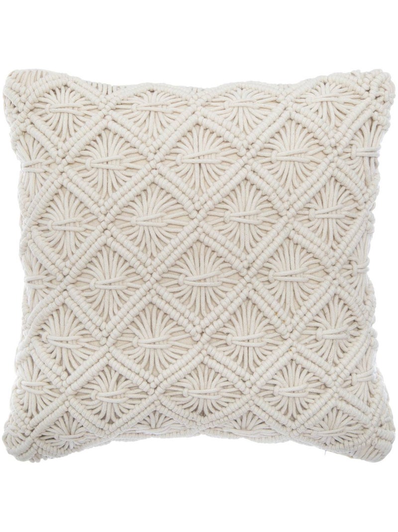 Macramé kussenhoes Beige - Kiabi