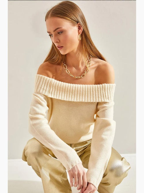 Madonna neck gebreide trui lucci - Kiabi Madonna neck gebreide trui lucci - Kiabi