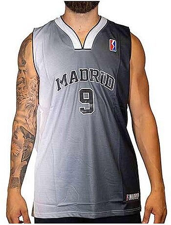 Madrid 9 basketbalshirt grijs heren sport zone