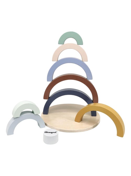 Magni | jouet en bois - puzzle arc en ciel - Kiabi