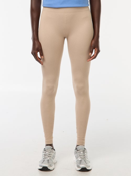 Maille stretch côtelée sans couture - Kiabi