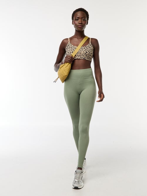 Maille stretch côtelée sans couture - Kiabi