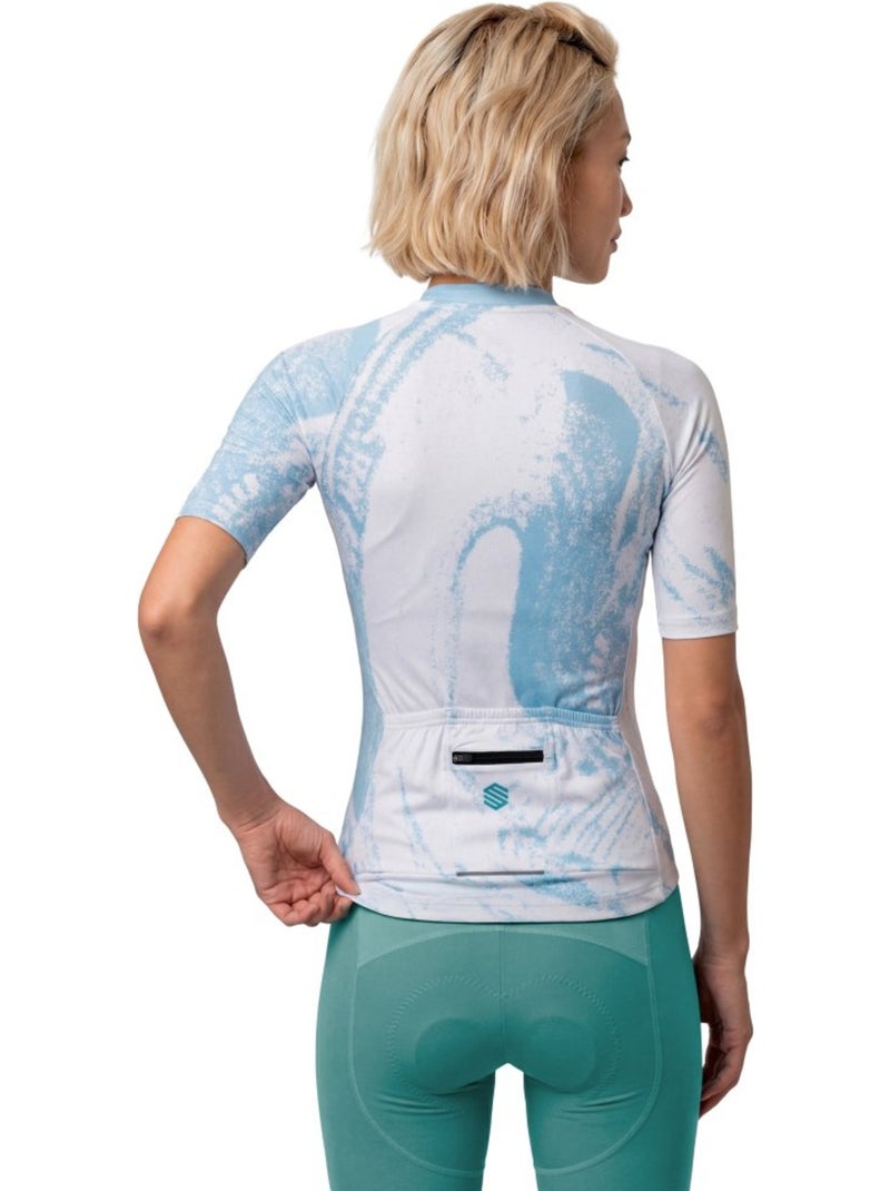 Maillot biodégradable femme cyclisme femme bio-w nrc Blanc - Kiabi