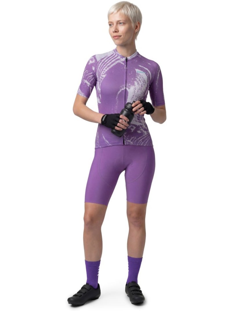 Maillot biodégradable femme cyclisme femme bio-w nrc Violet - Kiabi