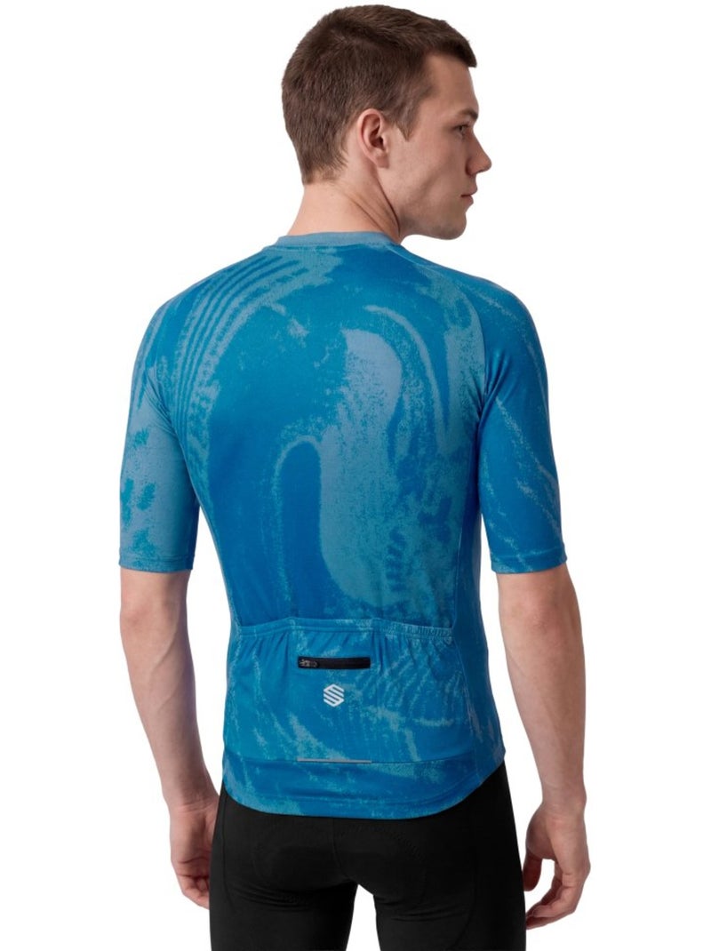 Maillot biodégradable homme cyclisme homme bio nrc Bleu - Kiabi