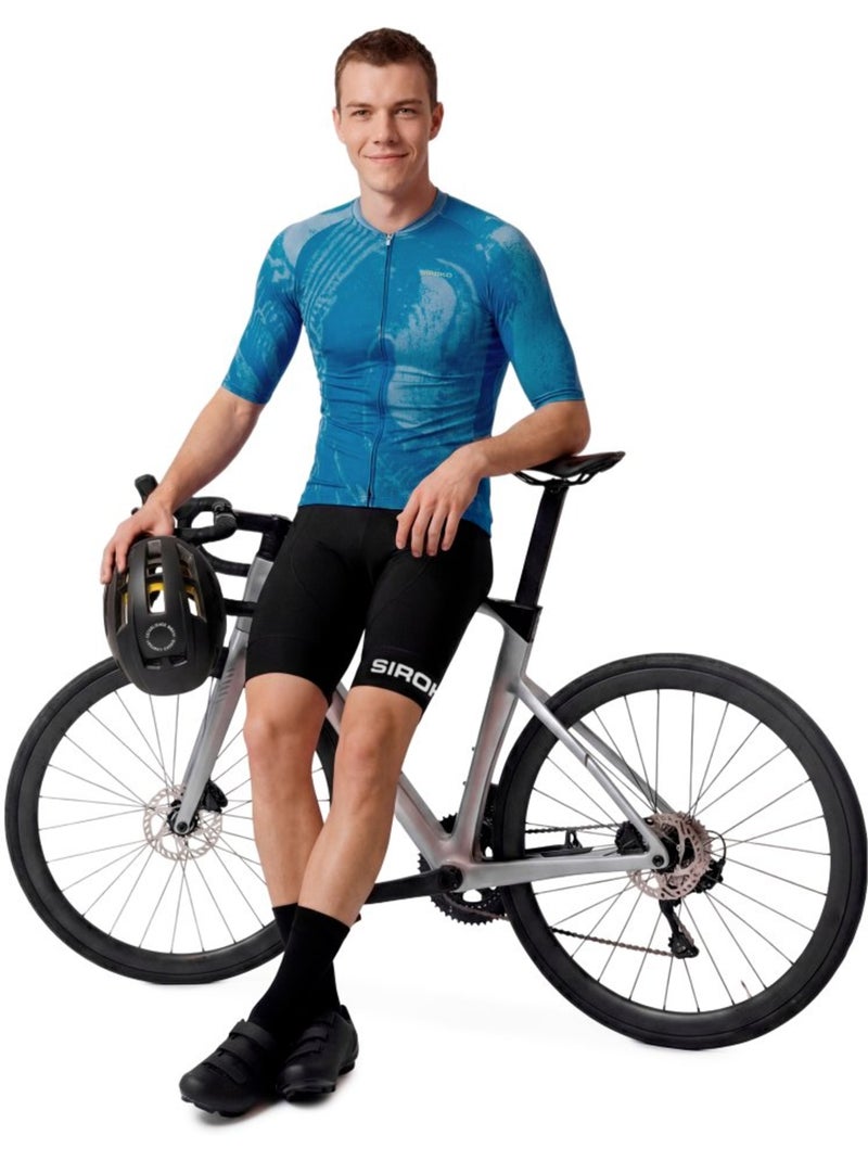 Maillot biodégradable homme cyclisme homme bio nrc Bleu - Kiabi