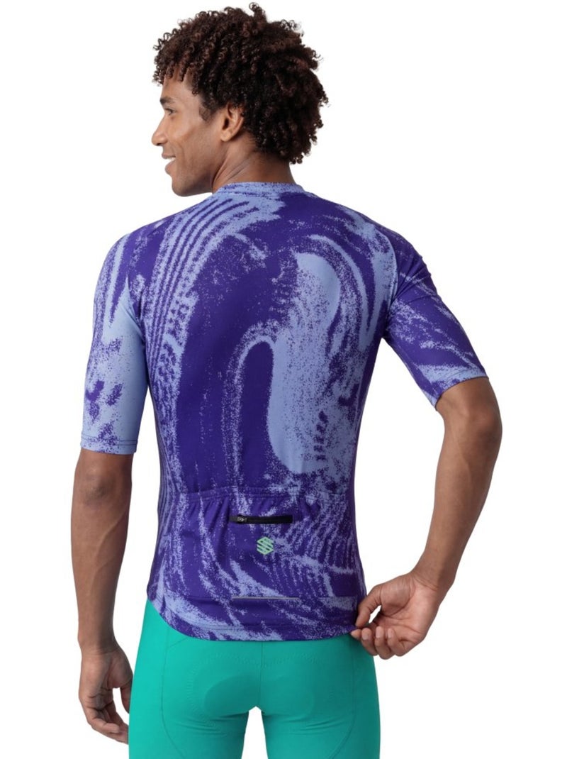 Maillot biodégradable homme cyclisme homme bio nrc Violet - Kiabi