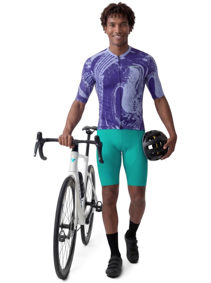 Maillot biodégradable homme cyclisme homme bio nrc Violet - Kiabi