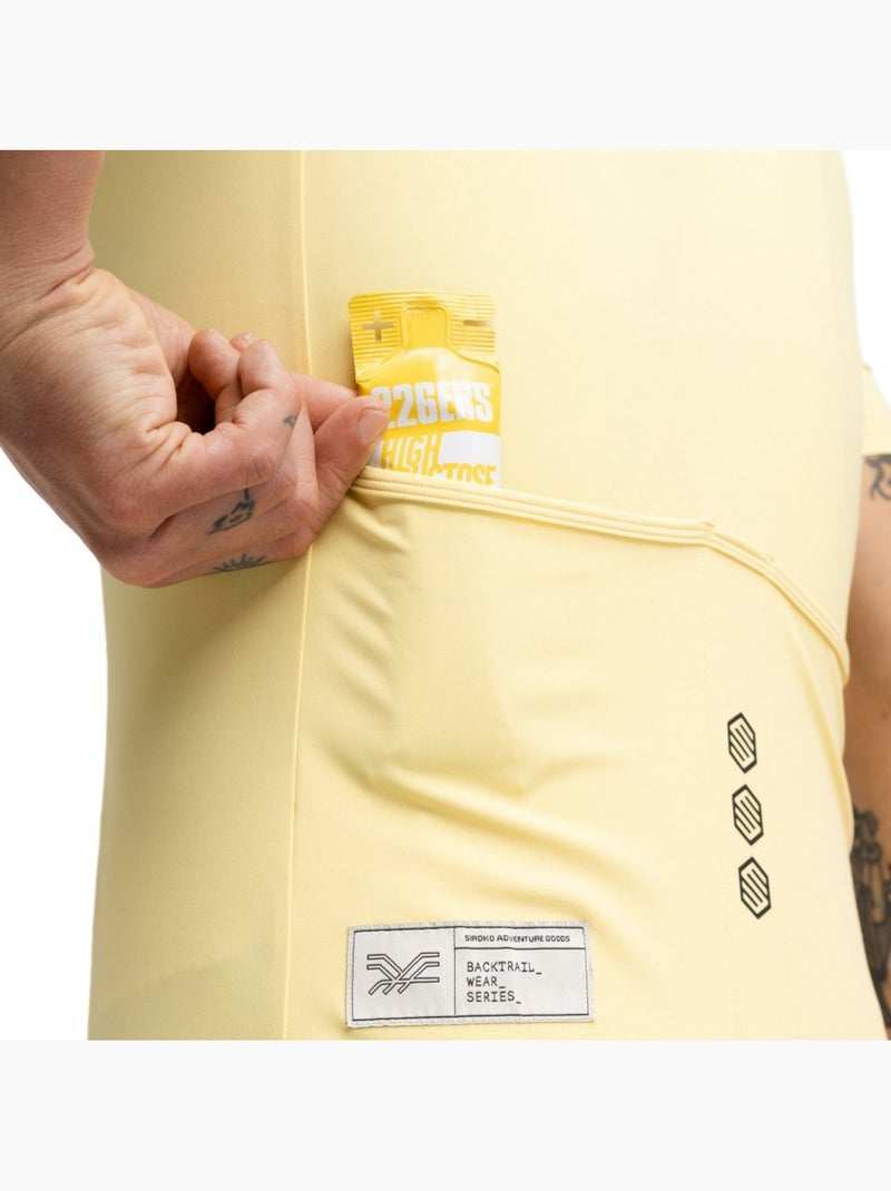 Maillot cyclisme gravel demi-zip homme cyclisme homme gm5 terraquest Jaune - Kiabi